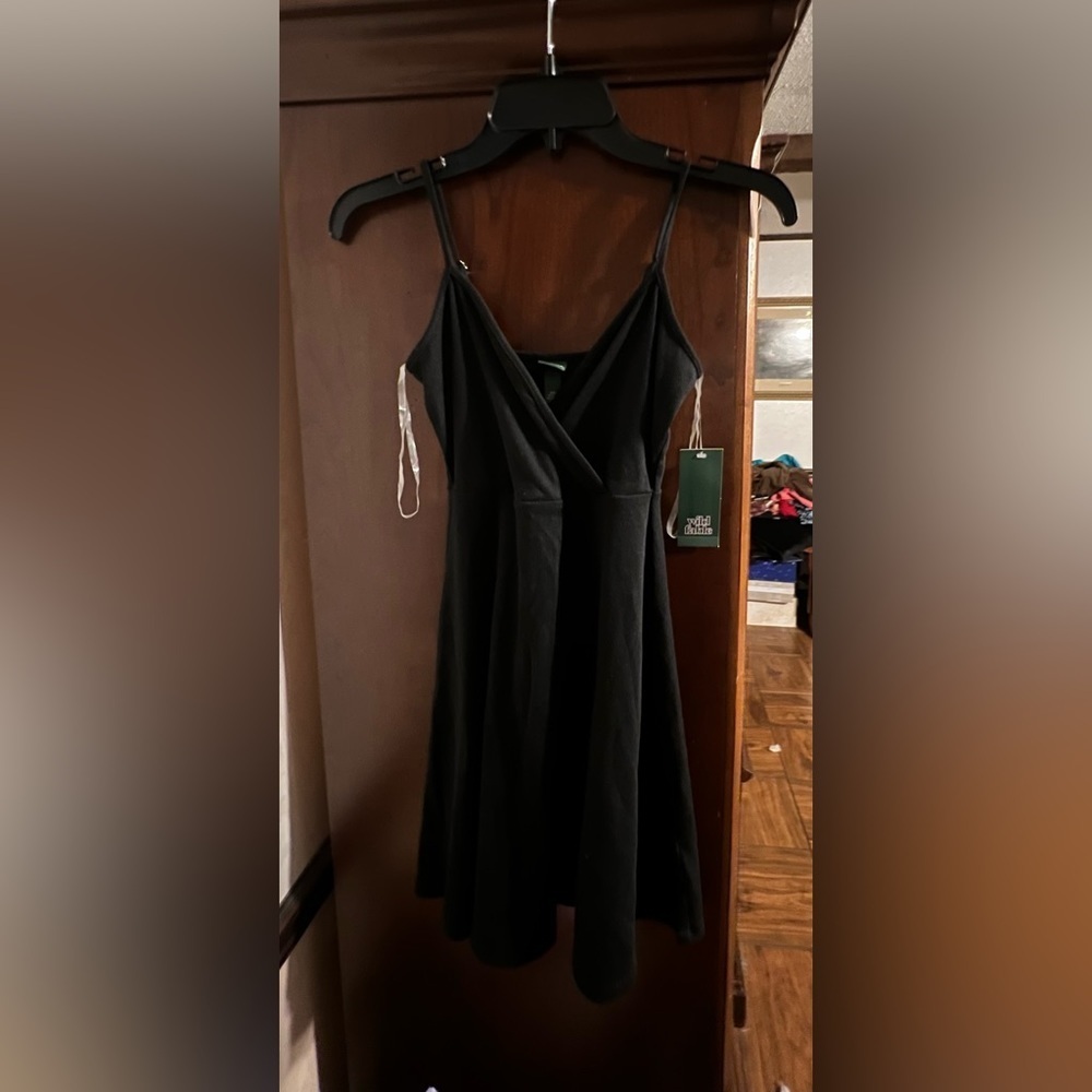 super cute black dress with spaghetti straps
